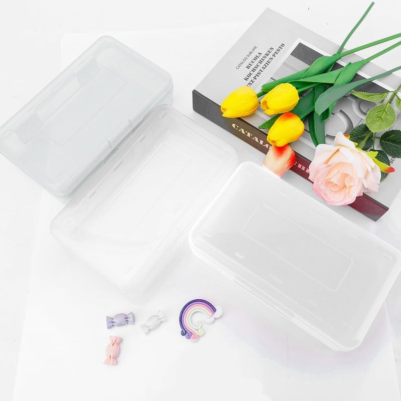 BOEIAC Pencil Case, Pencil Box, Clear Pencil Case, 3 Pack Plastic Pencil Case, Large Capacity Pencil Case, Crayon Box with Snap-tight Lid Stackable Design, Plastic Storage Box for School Office Supplies - Image 5